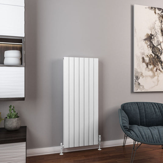 Eastbrook Hadleigh 1200 x 485mm Aluminium Radiator Matt White | 86.0467