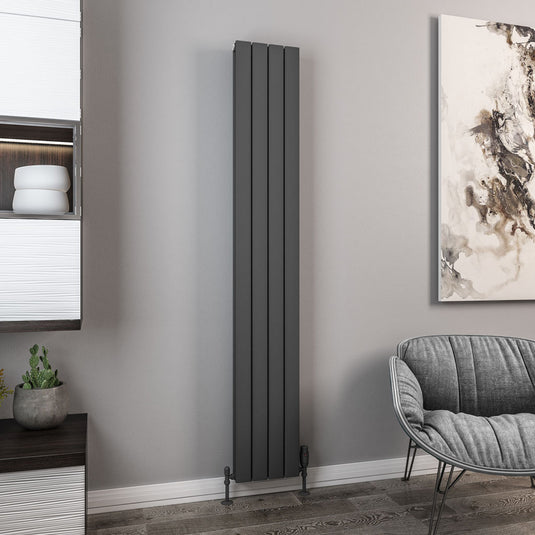 Eastbrook Hadleigh 1800 x 275mm Aluminium Radiator Matt Anthracite | 86.0254
