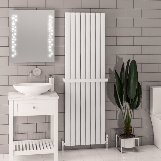 Eastbrook Hadleigh 1800 x 555mm Aluminium Radiator Matt White | 86.0458