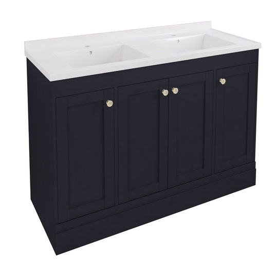 Eastbrook Hardwick 1200mm Straight Double Bowl Floorstanding Vanity Unit Anthracite | 36.2052