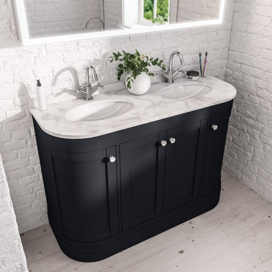 Eastbrook Hardwick 1200mm Traditional Double Bowl Vanity Unit Matt Anthracite | 36.4012
