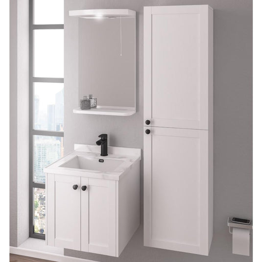 Eastbrook Hardwick 500mm Straight Wall Hung Vanity Unit Matt White | 36.2055