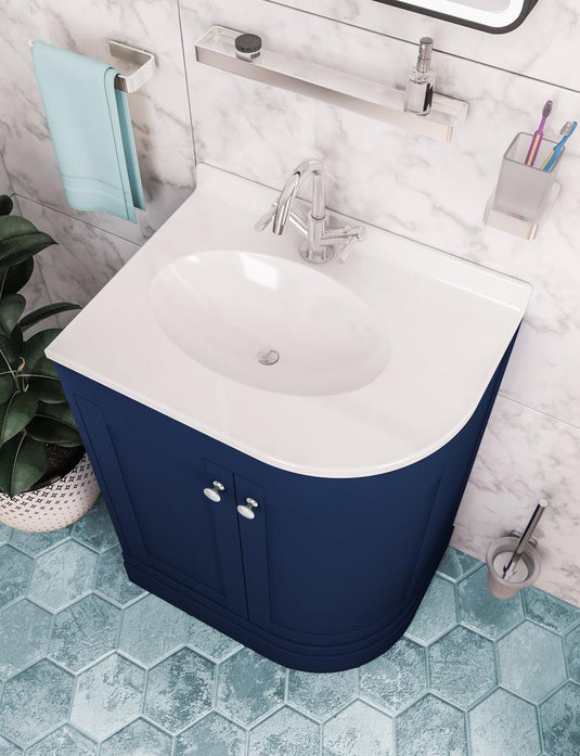 Eastbrook Hardwick 600mm Corner Basin (LH) White | 36.0011