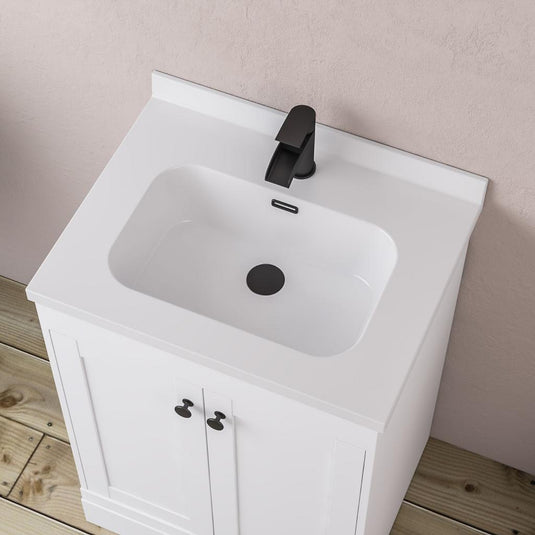 Eastbrook Hardwick 600mm Polymarble Square Basin White | 36.2036