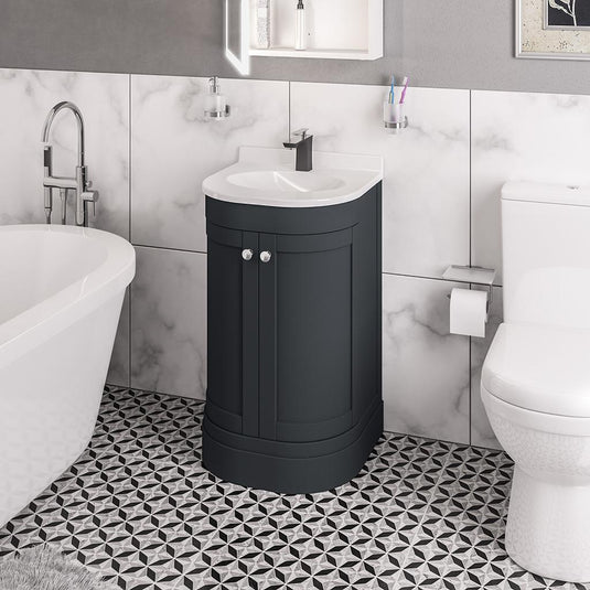 Eastbrook Hardwick 600mm Traditional Vanity Unit Matt Anthracite | 36.0007