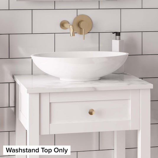 Eastbrook Hardwick 600mm Washstand Quartz Worktop White | 36.2068