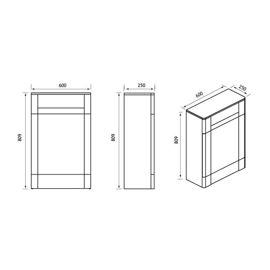 Eastbrook Hardwick 600mm WC Unit Matt Cobalt Blue | 36.0088