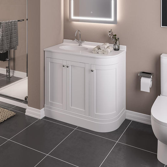 Eastbrook Hardwick 900mm Corner Basin (LH) White | 36.0017