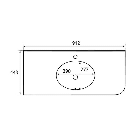 Eastbrook Hardwick 900mm Corner Basin (LH) White | 36.0017