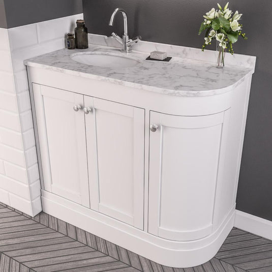 Eastbrook Hardwick 900mm Quartz Corner Basin (LH) White | 36.4005