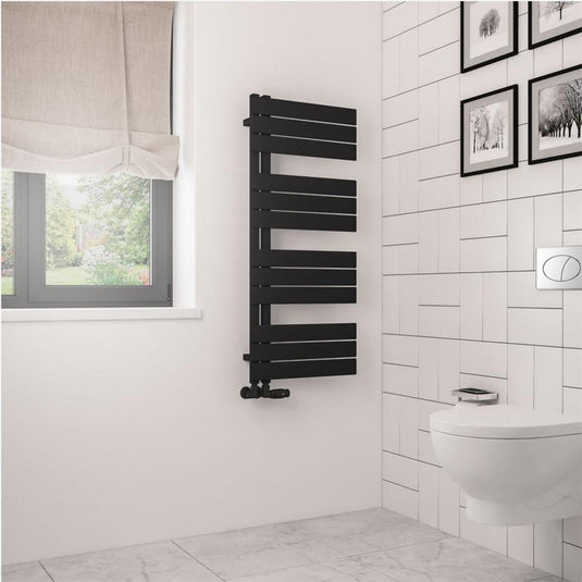 Eastbrook Helmsley 1150 x 500mm Towel Rail Matt Black | 89.0640