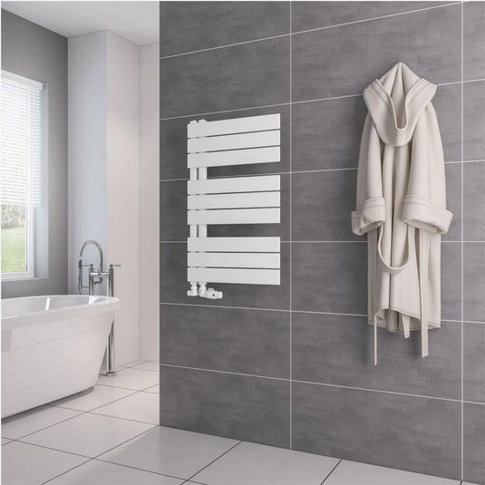 Eastbrook Helmsley 800 x 500mm Towel Rail Matt White | 89.0614