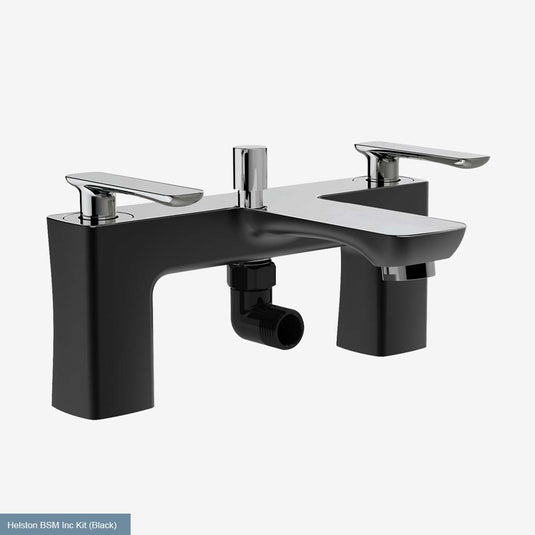 Eastbrook Helston Bath Shower Mixer inc Kit Chrome Matt Black | 93.0078