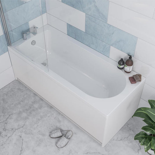 Eastbrook Henbury TG Single Ended 1700 x 700mm (3mm) Bath White | 42.0174