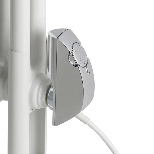 chrome electric towel rail heating element with adjustable thermostat