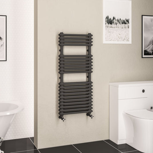 Eastbrook Imperia 2 1140 x 500mm Column Towel Multirail Matt Anthracite | 41.0825
