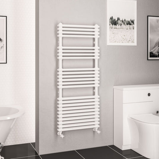 Eastbrook Imperia 2 1430 x 600mm Column Towel Multirail Gloss White | 41.0821