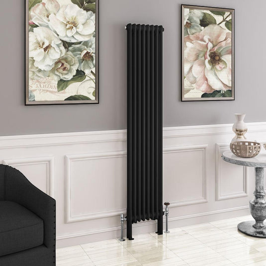 Eastbrook Imperia 2 1800 x 380mm Column Radiator Matt Black | 41.0761