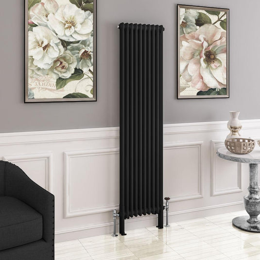 Eastbrook Imperia 2 1800 x 470mm Column Radiator Matt Black | 41.0762