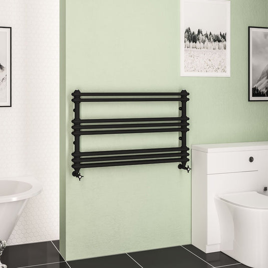 Eastbrook Imperia 2 612 x 1000mm Column Towel Multirail Matt Black | 41.0831