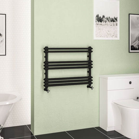Eastbrook Imperia 2 612 x 800mm Column Towel Multirail Matt Black | 41.0830