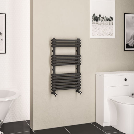 Eastbrook Imperia 2 832 x 500mm Column Towel Multirail Matt Anthracite | 41.0824