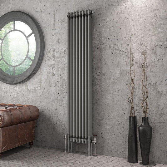 Eastbrook Imperia 3 1800 x 380mm Column Radiator Bare Metal | 41.0427