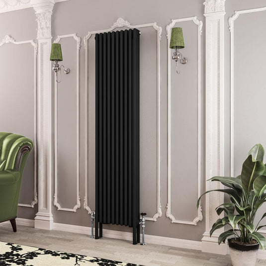 Eastbrook Imperia 3 1800 x 470mm Column Radiator Matt Black | 41.0777