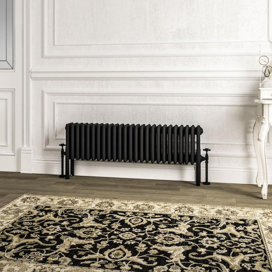 Eastbrook Imperia 4 300 x 1145mm Column Radiator Matt Black | 41.1044