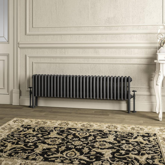 Eastbrook Imperia 4 300 x 1370mm Column Radiator Matt Anthracite | 41.1039