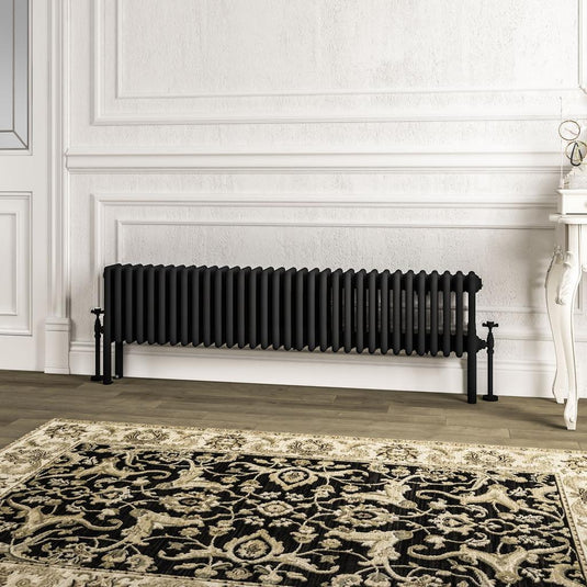 Eastbrook Imperia 4 300 x 1460mm Column Radiator Matt Black | 41.1046
