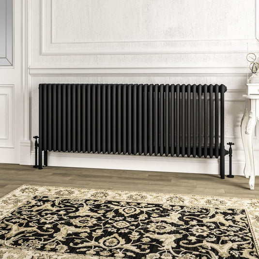 Eastbrook Imperia 4 600 x 1640mm Column Radiator Matt Black | 41.1065