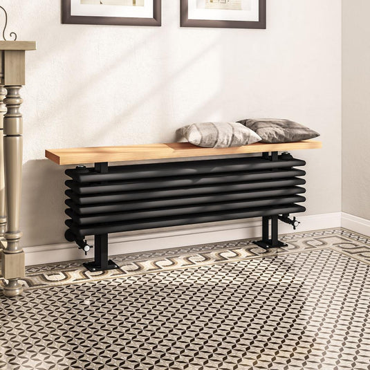 Eastbrook Imperia 6 480 x 1200mm Column Bench Radiator Matt Black | 41.1110