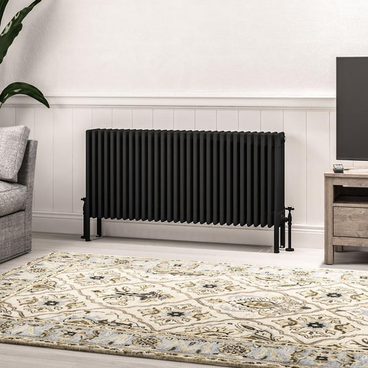 Eastbrook Imperia 6 600 x 1370mm Column Radiator Matt Black | 41.1102