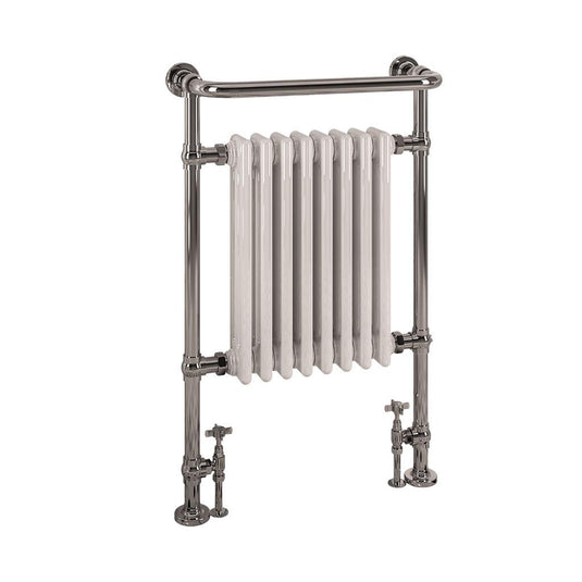 Eastbrook Isbourne Traditional 940 x 600mm Towel Radiator Chrome/Gloss White | 41.1000