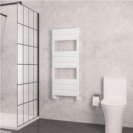 Eastbrook Kingswood 1220 x 500mm Slimline Aluminium Towel Rail Matt White | 86.0557