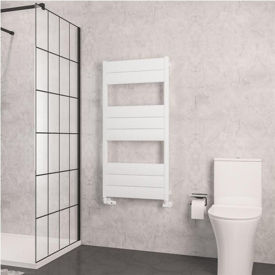 Eastbrook Kingswood 1220 x 600mm Slimline Aluminium Towel Rail Matt White | 86.0558