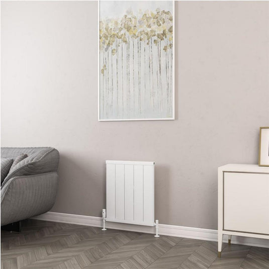 Eastbrook Kingswood 600 x 510mm Slimline Aluminium Radiator Matt White | 86.0535