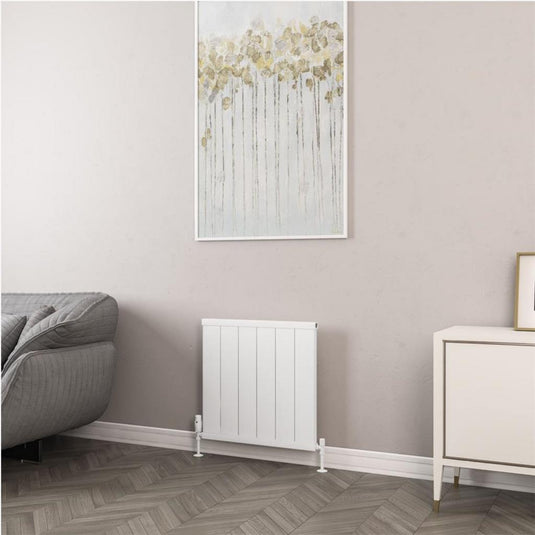 Eastbrook Kingswood 600 x 610mm Slimline Aluminium Radiator Matt White | 86.0536
