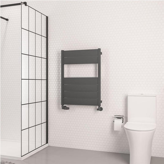 Eastbrook Kingswood 820 x 600mm Slimline Aluminium Towel Rail Matt Anthracite | 86.0562