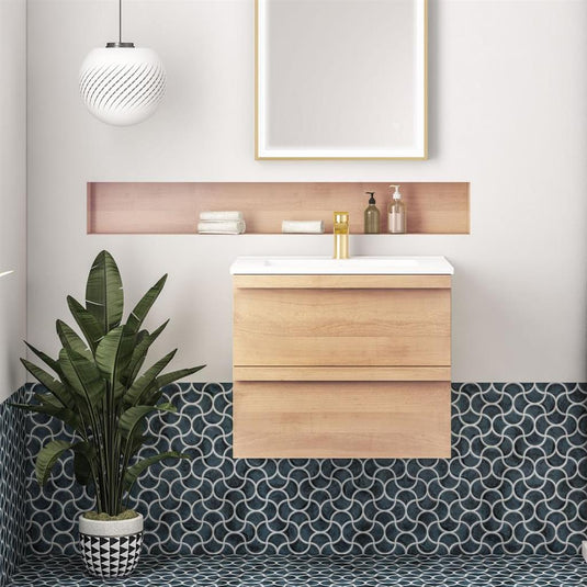 Eastbrook Kydbrook 600mm Wall Hung Drawer Vanity Unit Light Oak | 72.0009