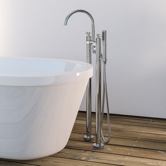 Eastbrook Leith Floor Mounted Bath Shower Mixer (inc Kit) Chrome | 79.0015