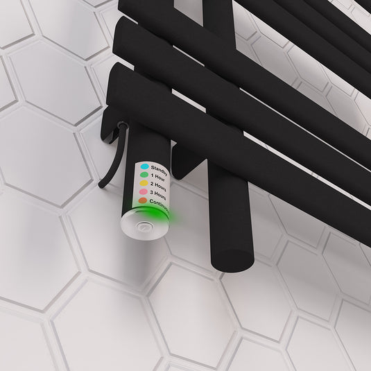 Eastbrook Loddon 1200 x 600mm Dry Element Towel Rail Matt Black | 47.0038