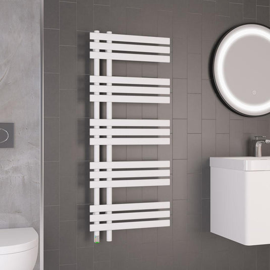 Eastbrook Loddon Dry Element Towel Rail 1200 x 500mm Matt White | 47.0029