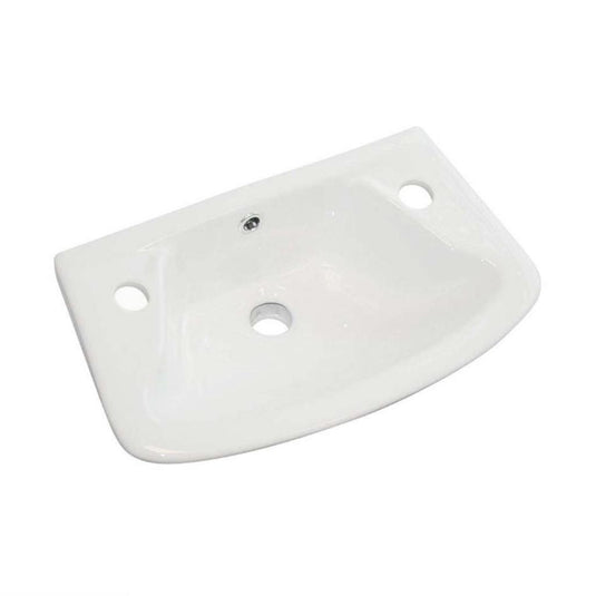 Eastbrook Loire 350mm x 250mm Ceramic Cloakroom Basin with Overflow (2TH) White | 75.0018