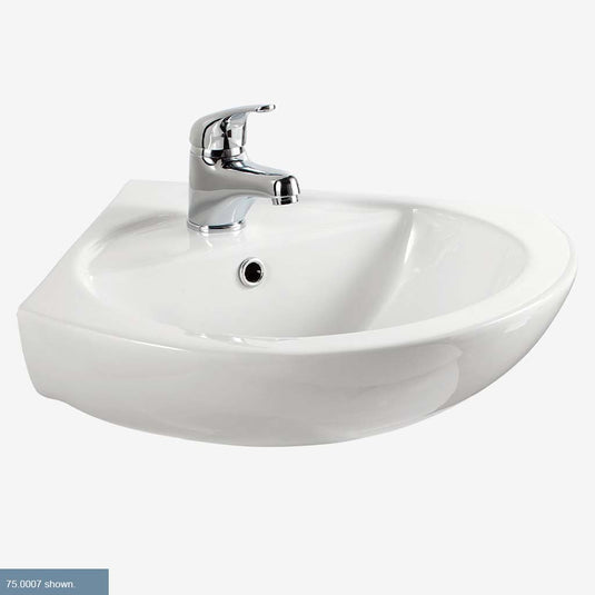 Eastbrook Loire 400 560mm x 530mm Ceramic Corner Basin (2TH) White | 75.0017