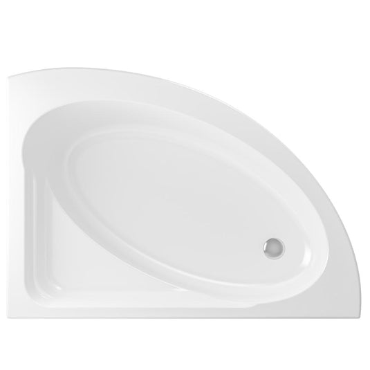 Eastbrook Lundy Offset Corner Bath LH 1500 x 1040mm (5mm) White | 42.0221