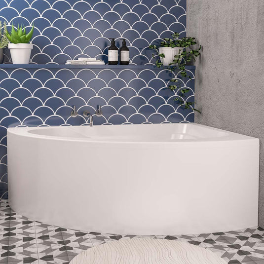 Eastbrook Lundy Offset Corner Bath Panel 1840 x 520mm White | 42.5081