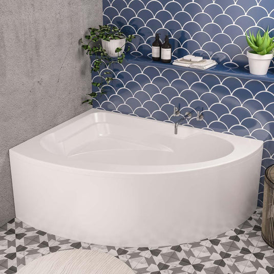 Eastbrook Lundy Offset Corner RH 1500 x 1040mm Beauforte Bath White | 42.1222