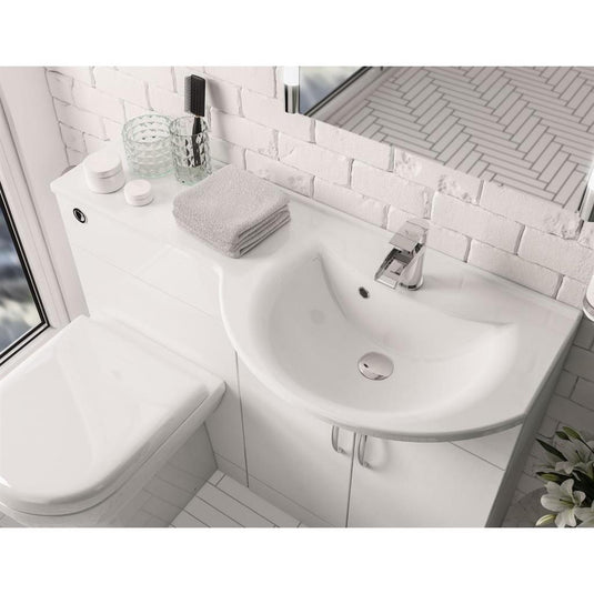 Eastbrook Lyegrove 1100mm RH Slimline Cast Worktop White | 51.090